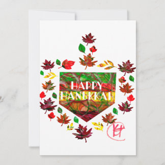 Carte De Remerciements Jardin secret Joyeux Hanoukka Dreidel Art