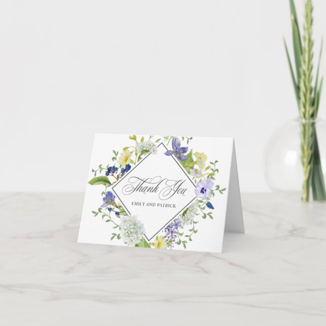 Carte De Remerciements Jardin secret Rustic Boho Fleur sauvage (Devant)