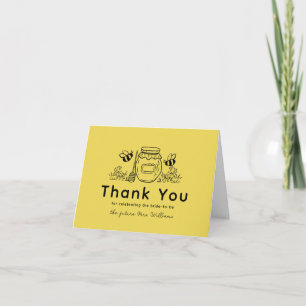 Carte De Remerciements Jarre de miel et abeilles Remerciement pour enterr
