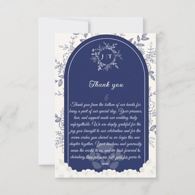 Carte De Remerciements Jasminum fleur Sambac (Devant)