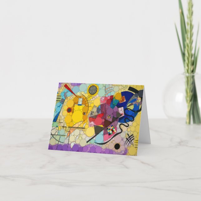 Carte De Remerciements Jaune, Rouge, Bleu, Points Infinity - Après Kandin (Devant)