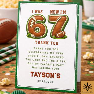 Carte De Remerciements J'avais 6 ans, maintenant j'ai 7 ans – Football Am