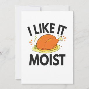 Carte De Remerciements Je l'aime Moist Funny Thanksgiving poulet grillé