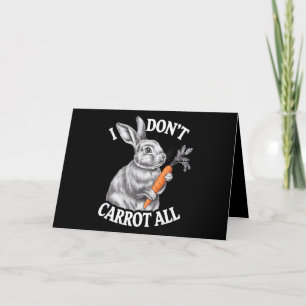Carte De Remerciements Je ne carotte pas tout lapin de Pâques drôle