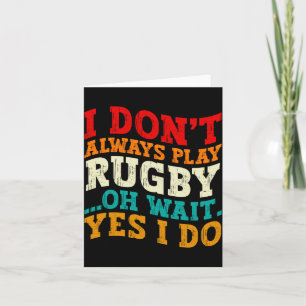 Carte De Remerciements Je ne joue pas toujours au rugby, oh attends oui j