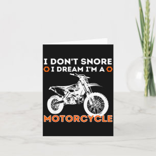 Carte De Remerciements Je ne ronfle pas je rêve que je suis une moto - Dr