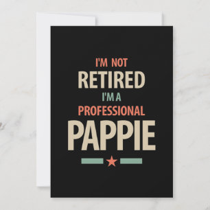 Carte De Remerciements Je ne suis pas à la retraite, je suis un Pappie pr