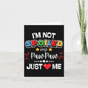 Carte De Remerciements Je ne suis pas siled Mon Pawpaw m'aime juste Jeu v
