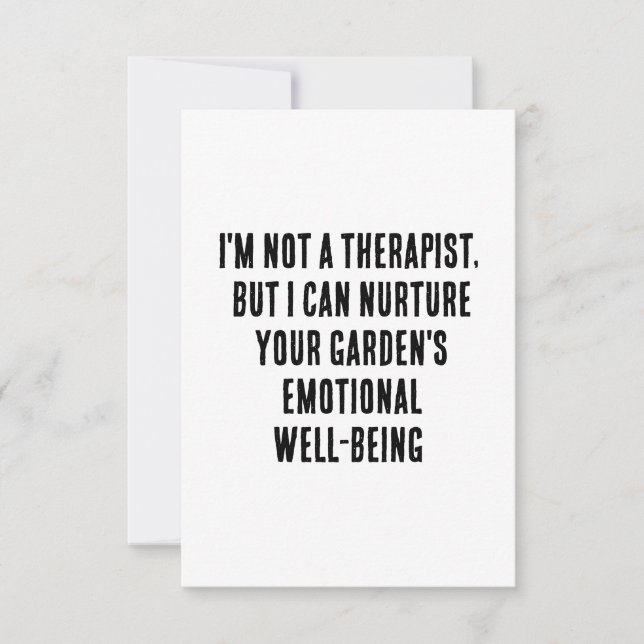 Carte De Remerciements Je ne suis pas thérapeute, mais je peux nourrir vo (Devant)