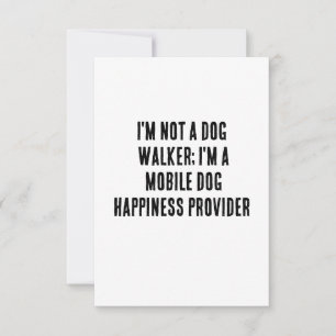 Carte De Remerciements Je ne suis pas un chien marchant ; je suis un chie