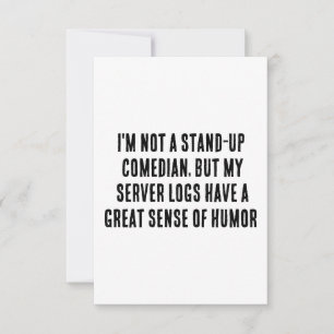 Carte De Remerciements Je ne suis pas un comédien de stand-up, mais mes j