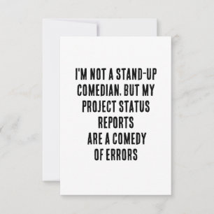 Carte De Remerciements Je ne suis pas un comédien de stand-up, mais mon s
