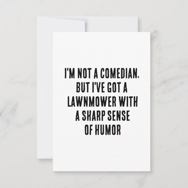 Carte De Remerciements Je ne suis pas un comédien, mais j'ai une tondeuse (Devant)