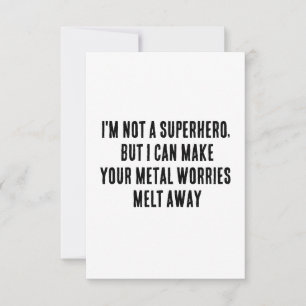 Carte De Remerciements Je ne suis pas un super-héros, mais je peux faire