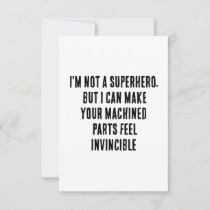 Carte De Remerciements Je ne suis pas un super-héros, mais je peux faire
