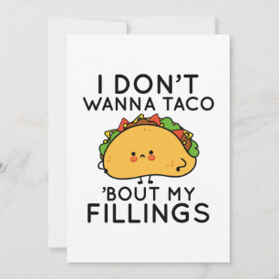 Carte De Remerciements Je ne veux pas que Taco ‘Bout My Fillings