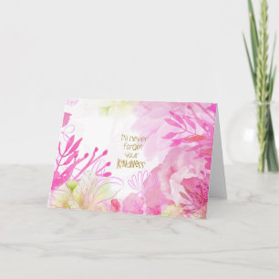 Carte De Remerciements Je n'oublierai jamais ta gentillesse