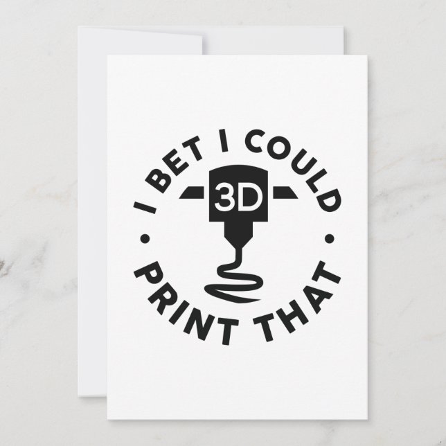 Carte De Remerciements Je Parie Que Je Pourrais Imprimer (Devant)