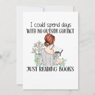 Carte De Remerciements Je Pouvais Passer Des Jours Sans Contact Extérieur