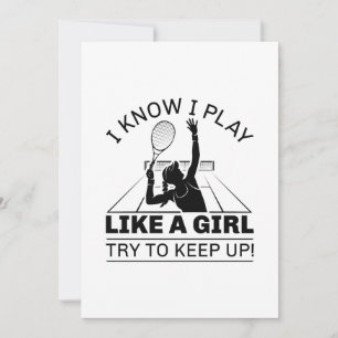 Carte De Remerciements Je sais que je joue comme une fille