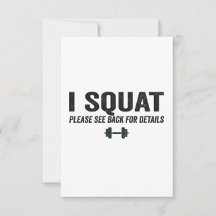 Carte De Remerciements Je Squat S'Il Vous Plaît Voir À L'Arrière Pour Plu