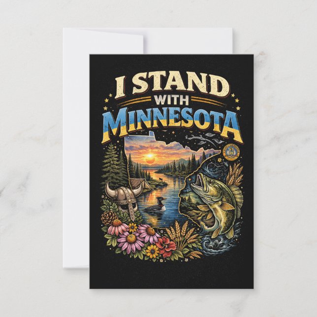 Carte De Remerciements Je suis avec Minnesota (Devant)