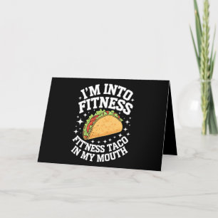 Carte De Remerciements Je suis dans le fitness Fitness Taco dans ma bouch