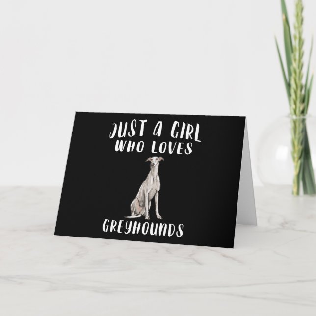 Carte De Remerciements Je Suis Juste Une Fille Qui Aime Greyhounds Cadeau (Devant)