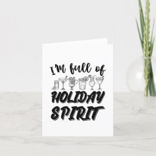 Carte De Remerciements Je Suis Plein D'Esprit De Fêtes De Noël Boire