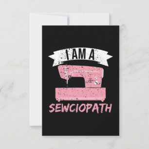 Carte De Remerciements Je suis Sewciopath Sewing Quilting