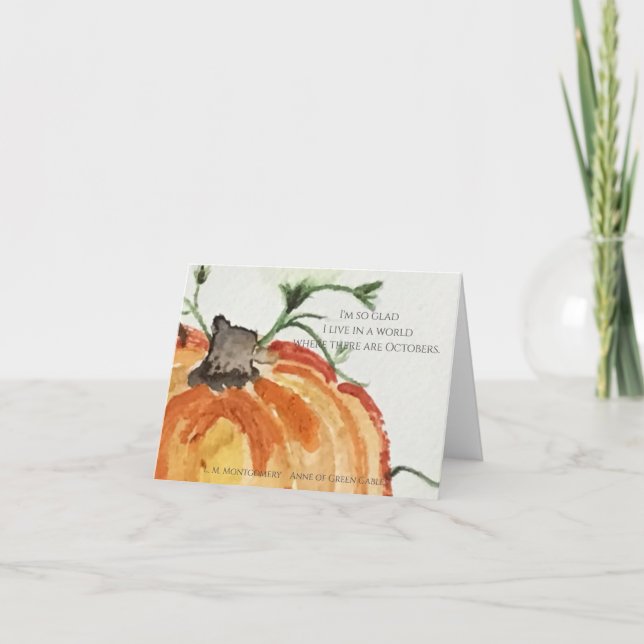 Carte De Remerciements Je suis si contente de vivre dans un monde...Octob (Devant)