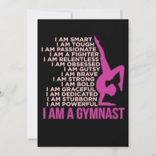 Carte De Remerciements Je suis un amateur de gymnastique sportive gymnast