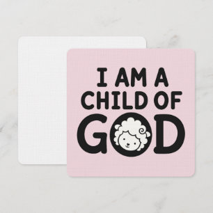 Carte De Remerciements JE SUIS UN ENFANT DE DIEU Cadeau de Baby Shower