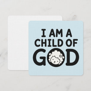 Carte De Remerciements JE SUIS UN ENFANT DE DIEU Cadeau de Baby Shower