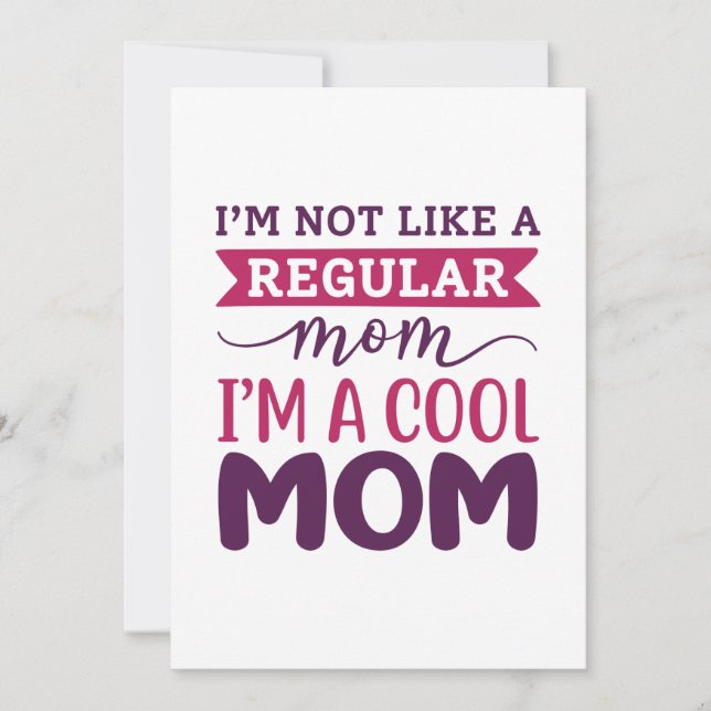 Carte De Remerciements Je suis une maman Cool (Devant)