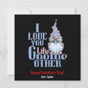 Carte De Remerciements Je T'Aime Comme Gnome Autre Valentine