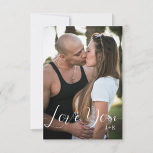 Carte De Remerciements Je t'aime, couple d'amour