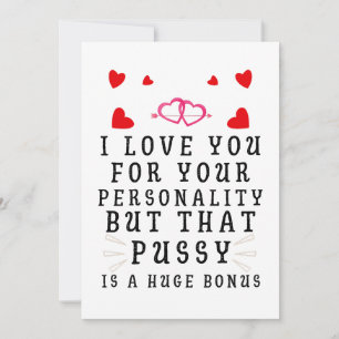 Carte De Remerciements Je t'aime pour ta personnalité Funny Anniversary