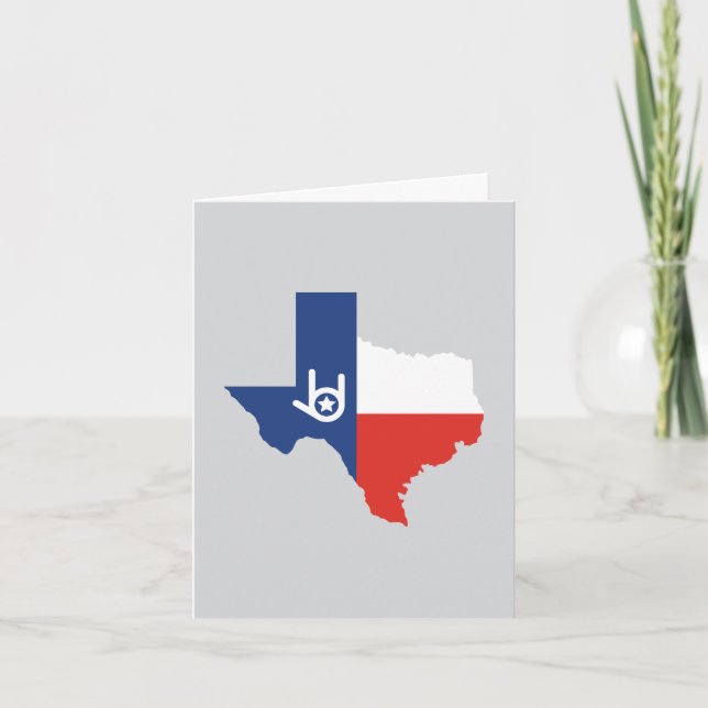 Carte De Remerciements Je T'Aime, Texas Card (Devant)