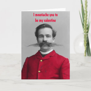 Carte De Remerciements Je te moustache tu es ma Saint Valentin