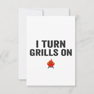 Carte De Remerciements Je Tourne Des Grillades Sur Funny Barbecue Grillan