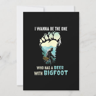 Carte De Remerciements Je Veux Être Celui Qui A Une Bière Avec Bigfoot