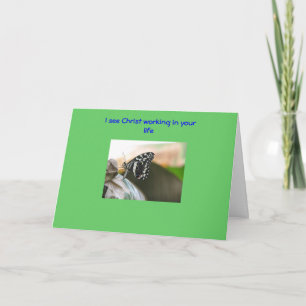 Carte De Remerciements Je vois le Christ travailler dans votre vie -