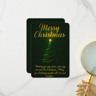 Carte De Remerciements - "Je vous souhaite un Joyeux Noël"