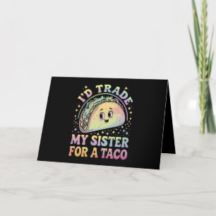 Carte De Remerciements J'échangerais ma soeur contre un Taco Cinco De May