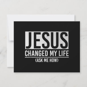 Carte De Remerciements Jésus A Changé Ma Vie Demandez-Moi Comment Jésus