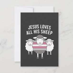 Carte De Remerciements Jésus aime tous ses moutons LGBT Pride Mois