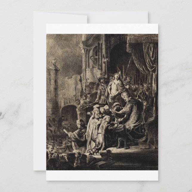 Carte De Remerciements Jésus-Christ devant Pilate (Devant)