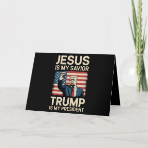 Carte De Remerciements Jésus est mon sauveur Trump est mon président 47 É