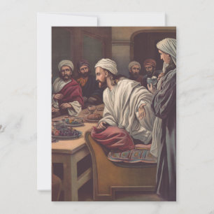 Carte De Remerciements Jésus oint à Béthanie